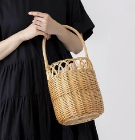 Willow Weaved Basket Handbag | Dot (Japan)