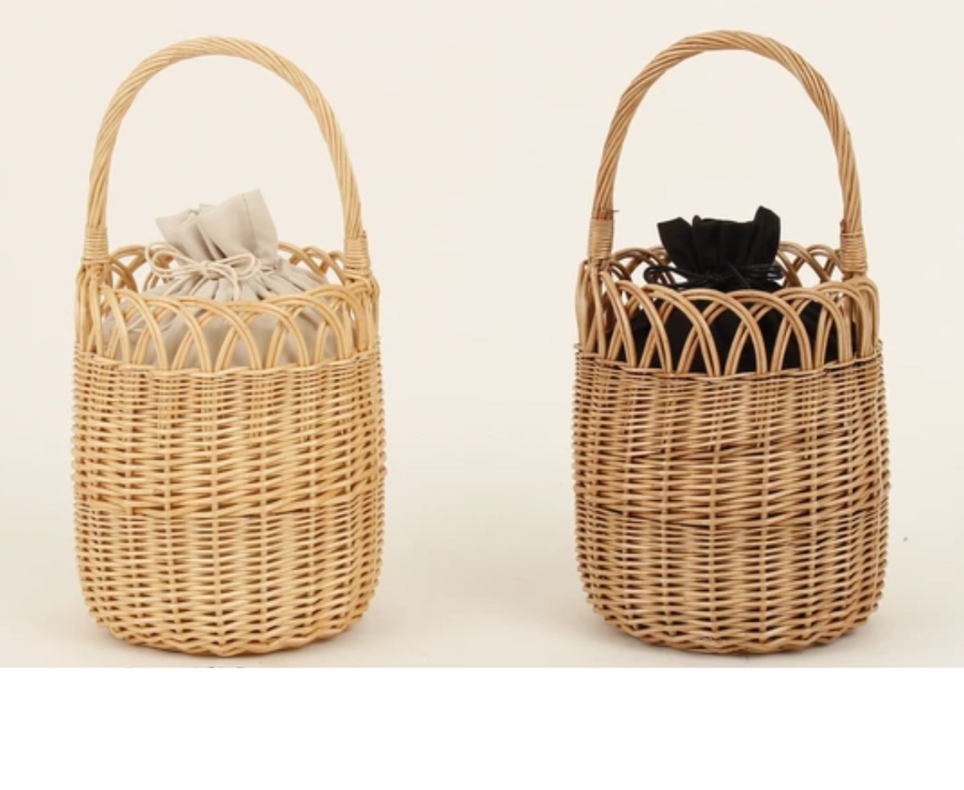 Willow Weaved Basket Handbag | Dot (Japan)