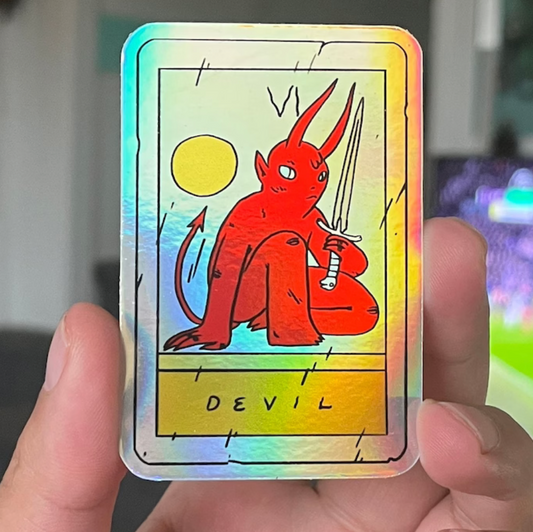 Devil Tarot Vinyl Sticker | Deth P. Sun (CA)