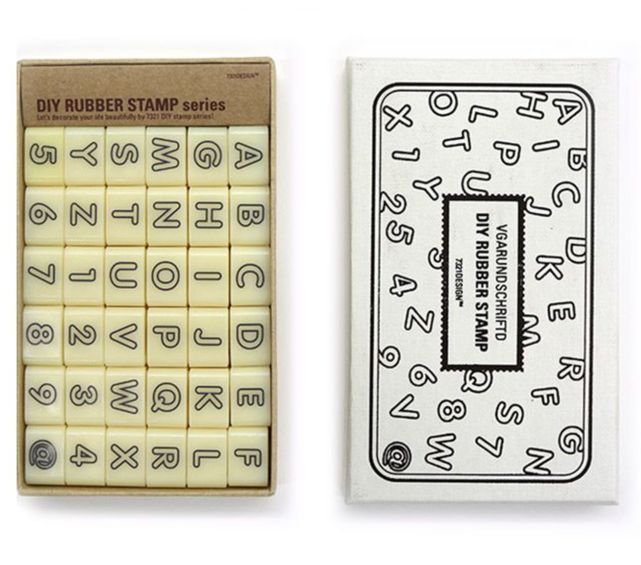 DIY Rubber VGA Rounded Stamp Set  | 7321 Design (Korea)
