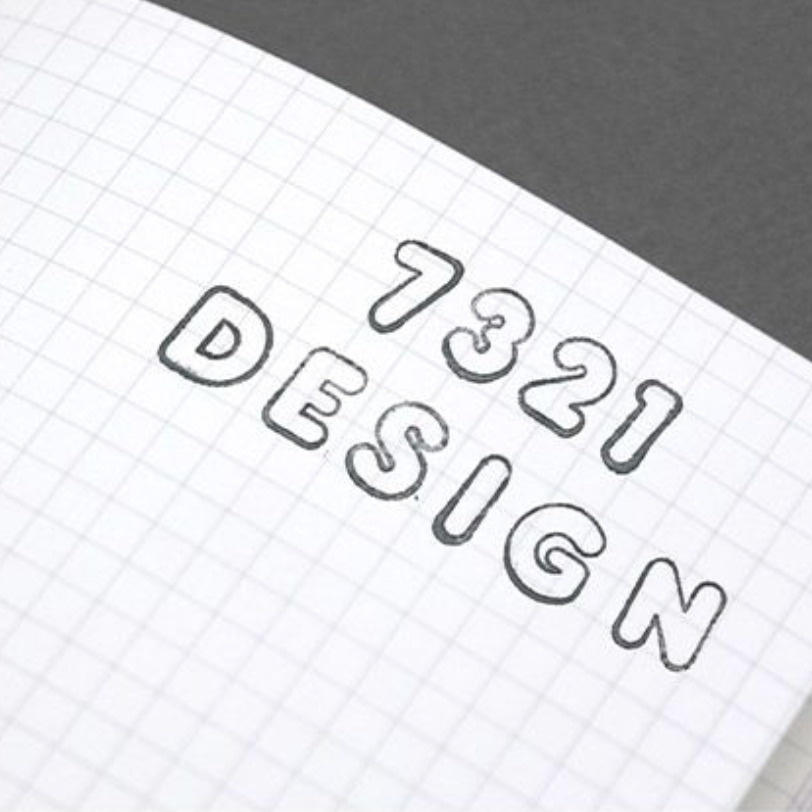 DIY Rubber VGA Rounded Stamp Set  | 7321 Design (Korea)
