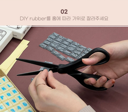 DIY Rubber Alieneye Stamp Set  | 7321 Design (Korea)