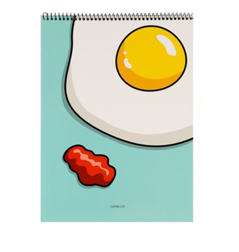 Fried Egg Spiral Notepad | Ssueime & Cclim (Korea)