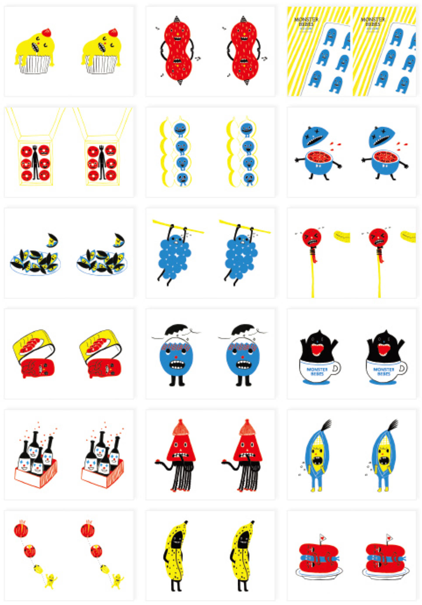 Monster Bebes Mini Sticker Pack | Nacoo (Korea)
