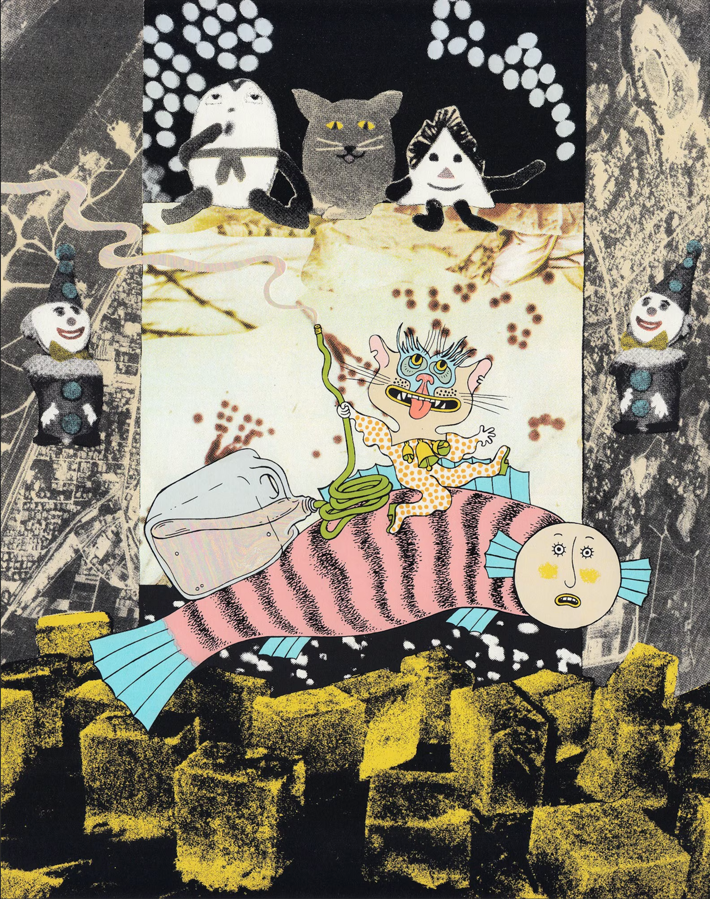 Cat Riding Fish Screen Print | Daria Tessler (OR)