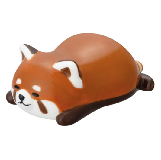 Ceramic Laying Red Panda Chopstick Rest | Decole (Japan)