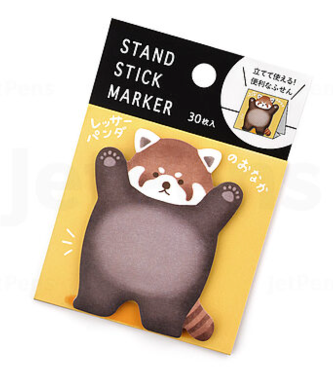 Red Panda Sticky Notepad Stand | Mindwave (Japan)