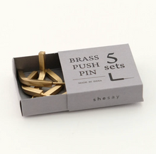 Load image into Gallery viewer, Brass L-Shaped Push PIn | Set of 5 | Shesay (Japan)
