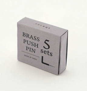 Brass L-Shaped Push PIn | Set of 5 | Shesay (Japan)