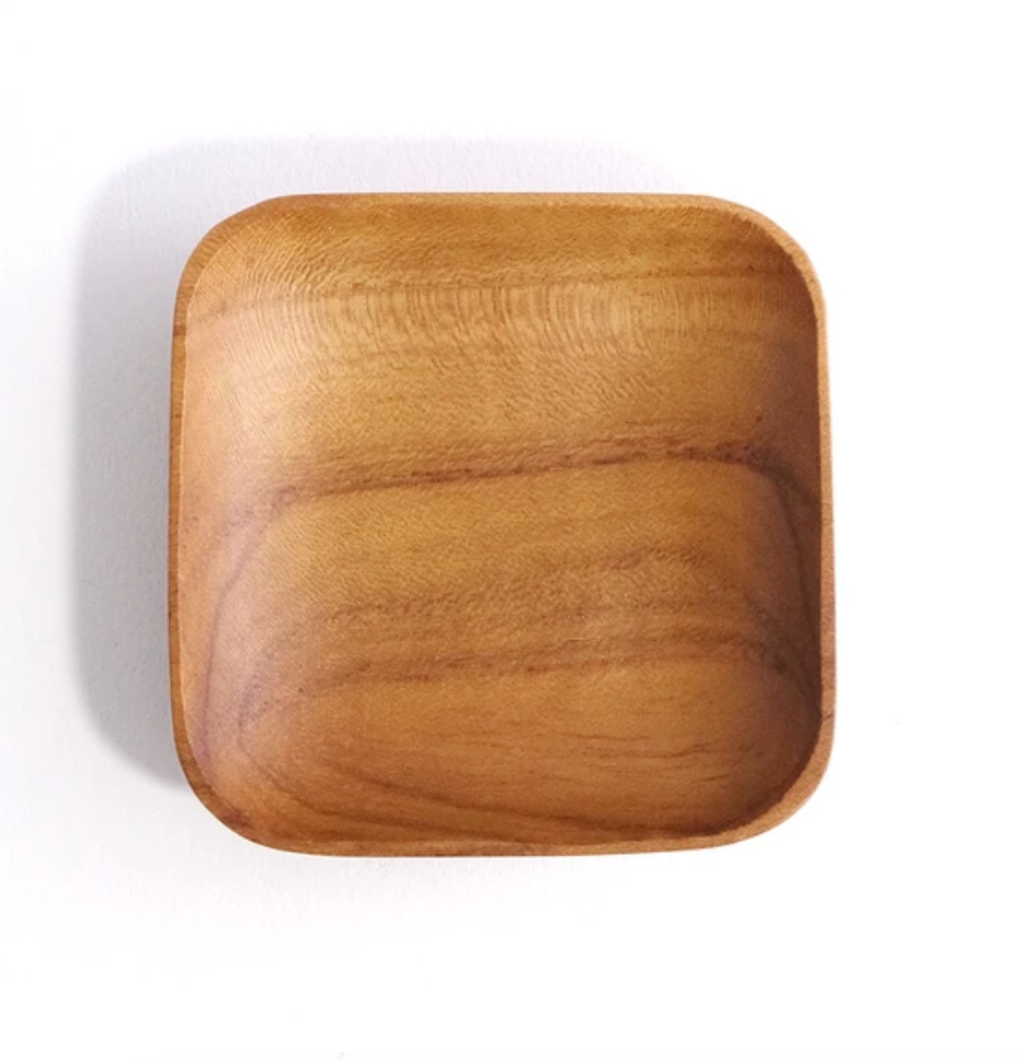 Square Teakwood Sauce Dish | SHISEIHANBAI (Japan)