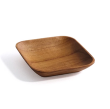 Load image into Gallery viewer, Square Teakwood Sauce Dish | SHISEIHANBAI (Japan)
