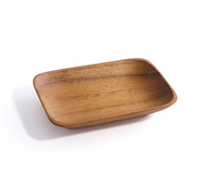 Load image into Gallery viewer, Rectangle Teakwood Sauce Dish | SHISEIHANBAI (Japan)
