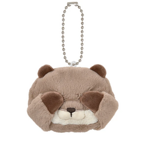 Plush Peekaboo Otter Zipper Pouch | Brown | LIV HEART (Japan)