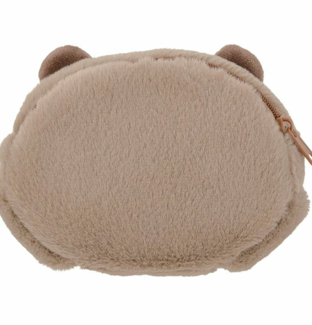 Plush Peekaboo Otter Zipper Pouch | Brown | LIV HEART (Japan)