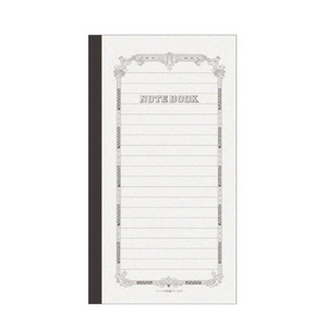 Notebook with decorative border and 'Note Book' text on a white background