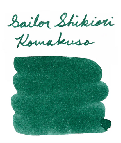 Shikiori Ink Cartridges for Sailor Fountain Pen | Komakusa – Alpine Green | 8 Pack | Sailor (Japan)