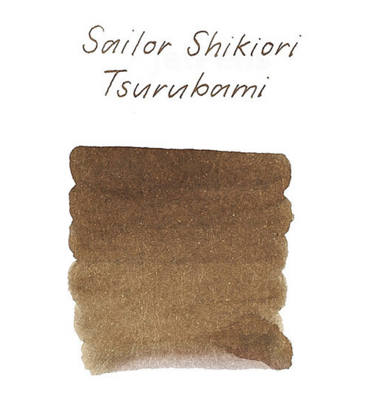 Ink swatch with 'Sailor Shikiori Tsurubami' text on a white background