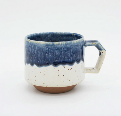 Stackable Ceramic Mug | White Navy Drop | CHIPS Inc (Japan)
