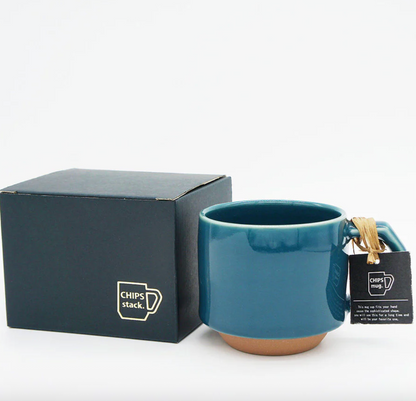 Stackable Ceramic Mug | Dark Green | CHIPS Inc (Japan)