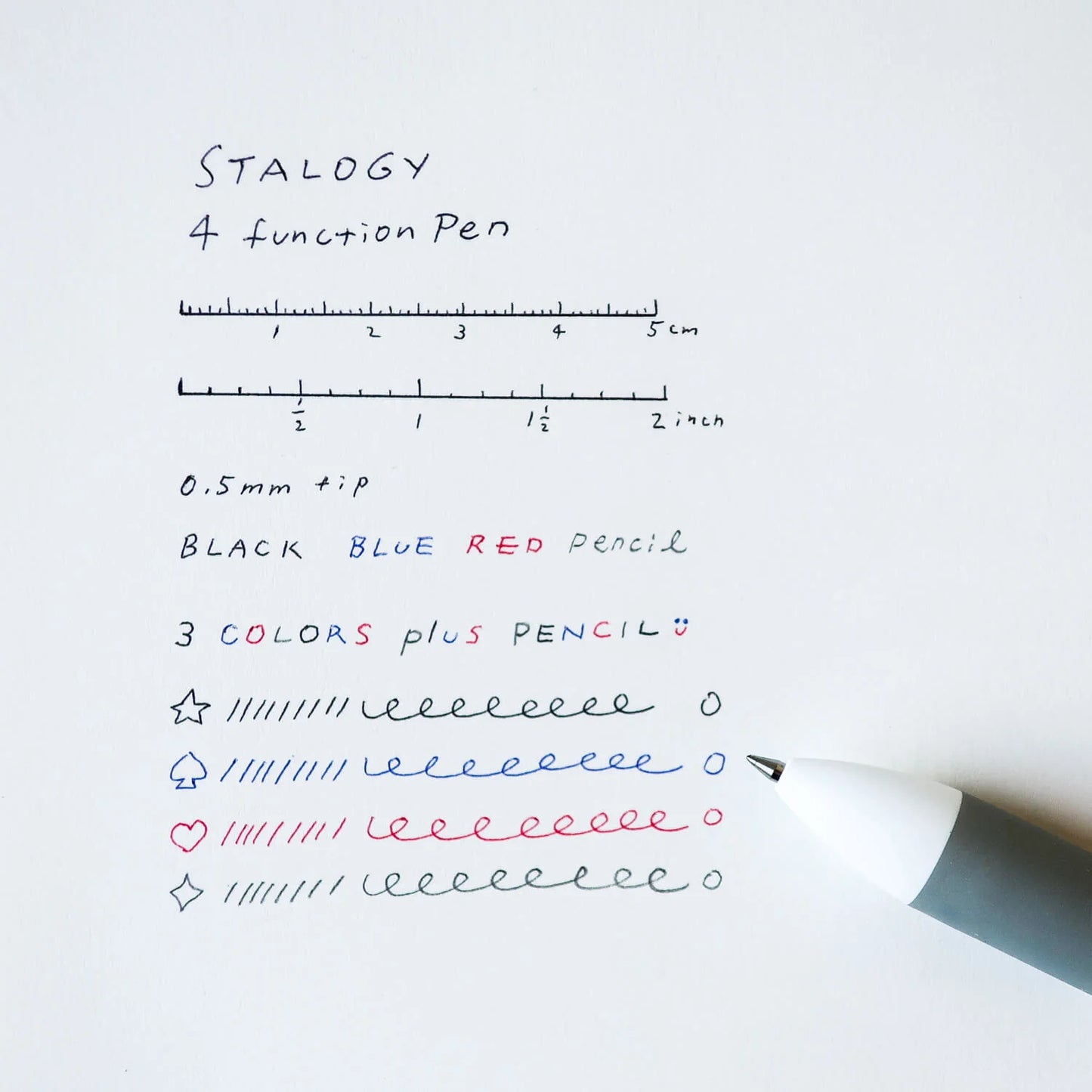 4 Function 0.5mm Pen | Stalogy (Japan)
