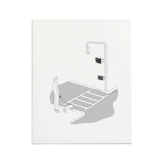 Stay Don't Walk Letterpress Print | Liana Finck (NY)