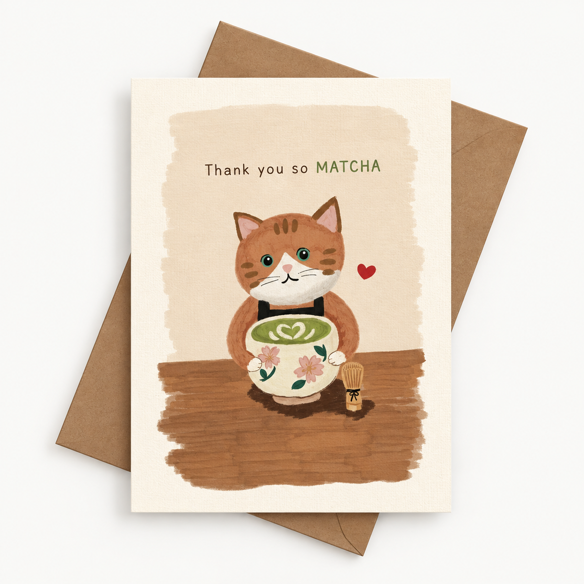 Thank You So Matcha Cat Card | Hoshi (CA)