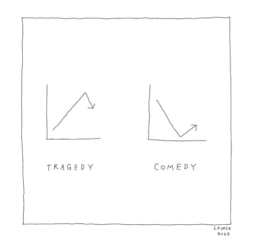Tragedy & Comedy Letterpress Print | Liana Finck (NY)
