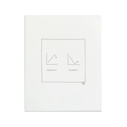 Tragedy & Comedy Letterpress Print | Liana Finck (NY)