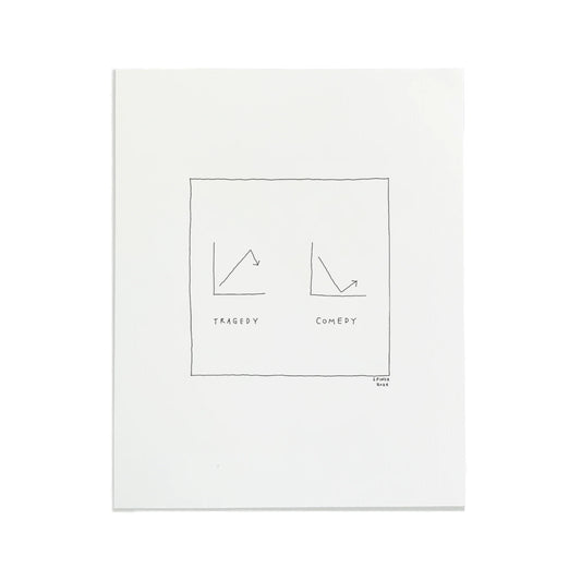 Tragedy & Comedy Letterpress Print | Liana Finck (NY)