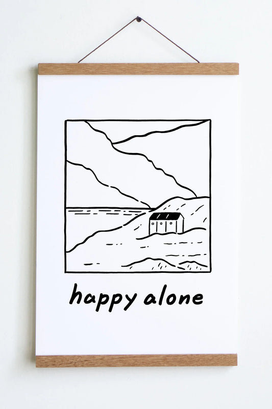 Happy Alone House Print | Stay Home Club (CA)
