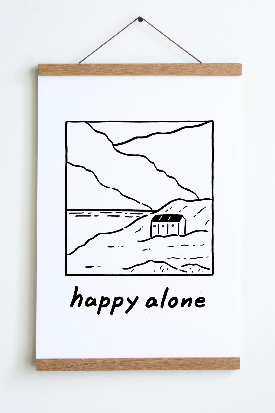 Happy Alone House Print | Stay Home Club (CA)