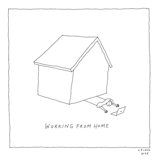 Work From Home Letterpress Print | Liana Finck (NY)