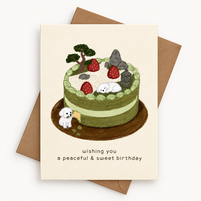 Zen Garden Dog Birthday Card | Hoshi (CA)