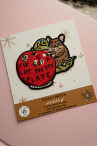 A Lot on my Plate Sticky Patch | Stay Home Club (Canada)