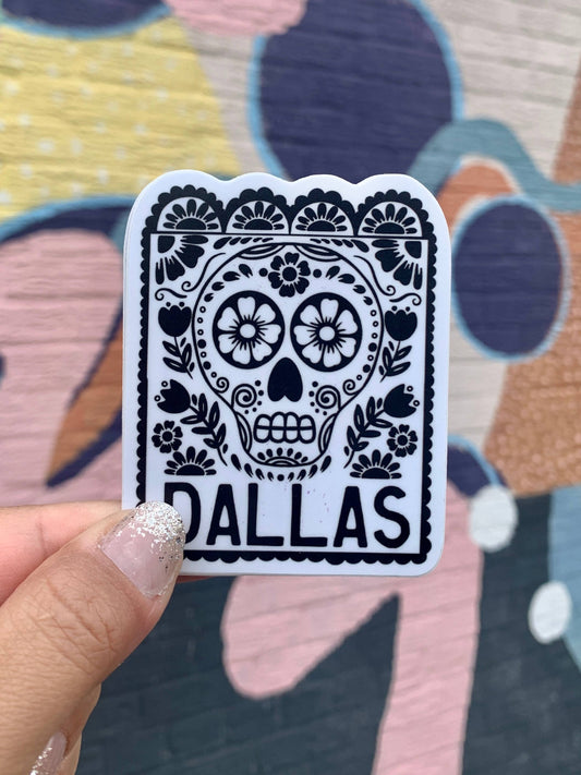 DALLAS Papel Picado Vinyl Sticker | Kalaka Tx
