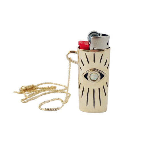 Seer Lighter Case Necklace with Opal | Therese Kuempel (IL)