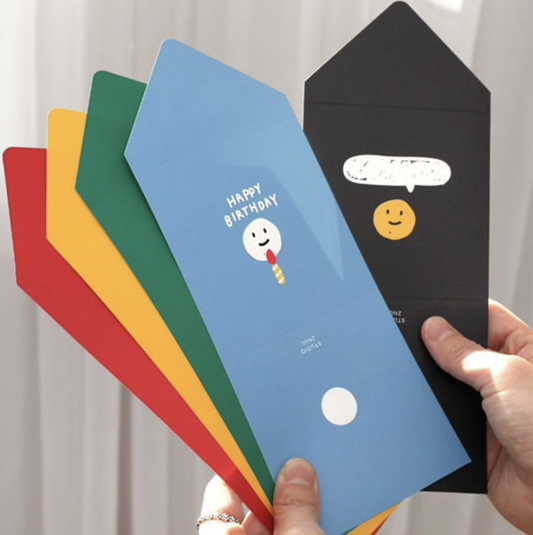 Colorful Mini Trifold Card Set of 5 (Korea)