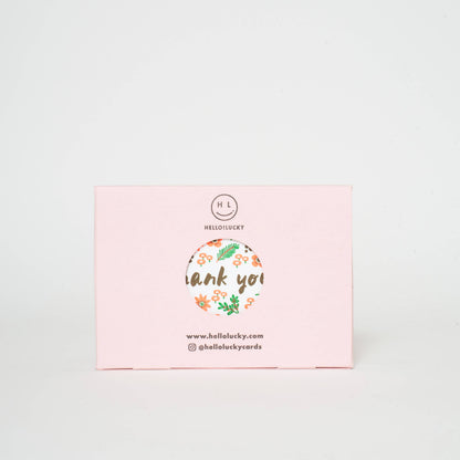 Boxed Set Thank You Floral Letterpress Greeting Cards | Hello!Lucky (CA)