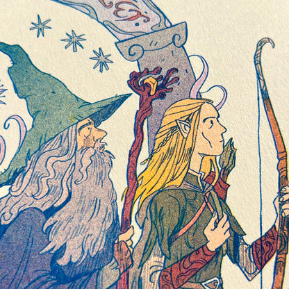 Lord of the Rings, Fellowship Riso Print | Natalie Andrewson (CA)