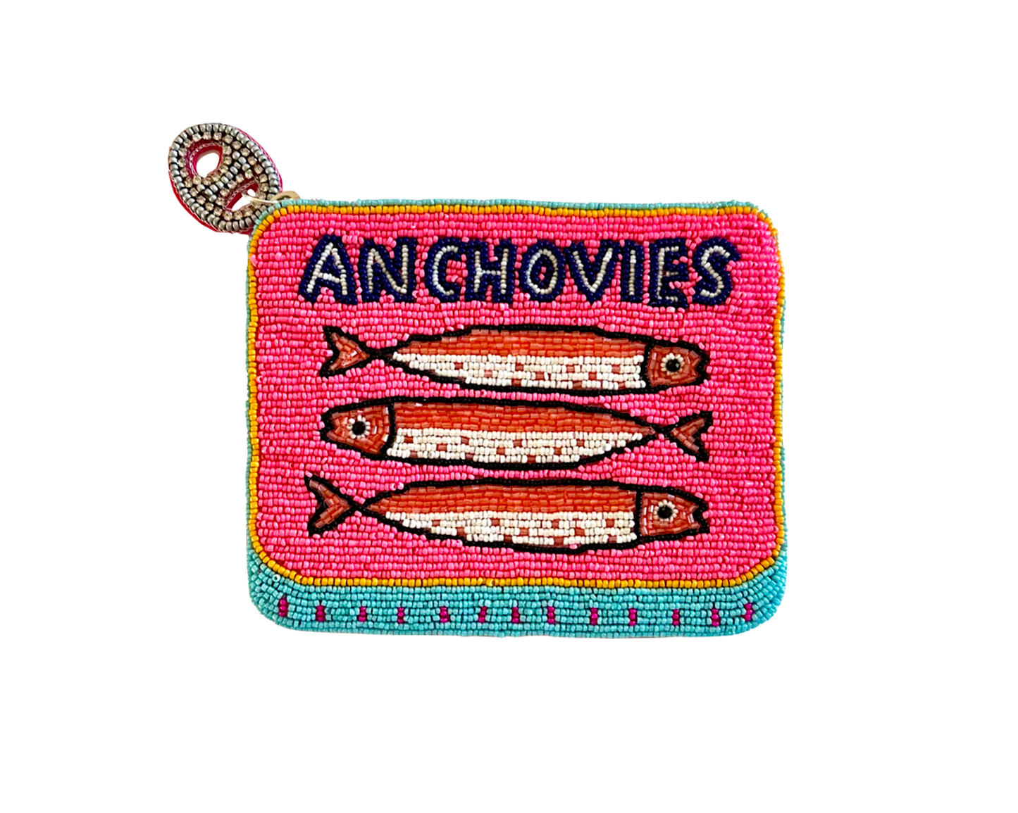 Beaded Anchovies Tin Coin Purse | Lily Posh (CA)