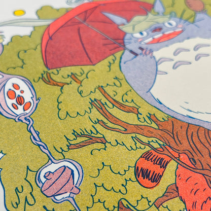 Totoro Riso Print (Large) | Natalie Andrewson (CA)