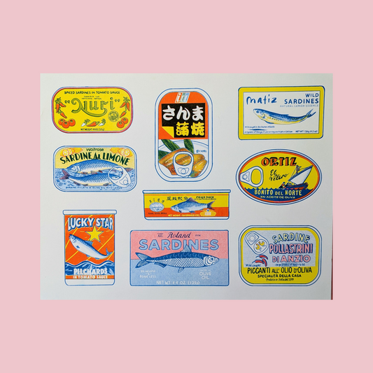 Tinned Fish Risograph Print | Christina Hu (CA)