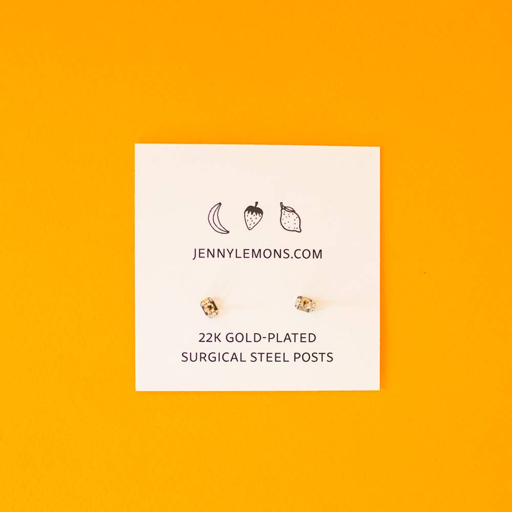 18k Gold Banana Enamel Earrings | Jenny Lemons (CA)