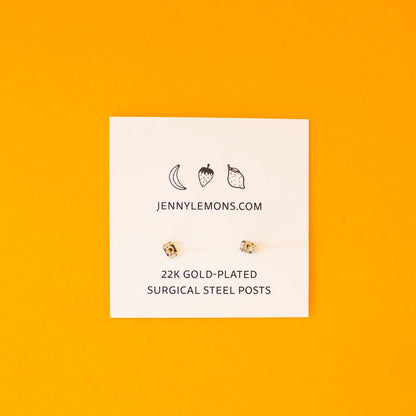 18k Gold Banana Enamel Earrings | Jenny Lemons (CA)