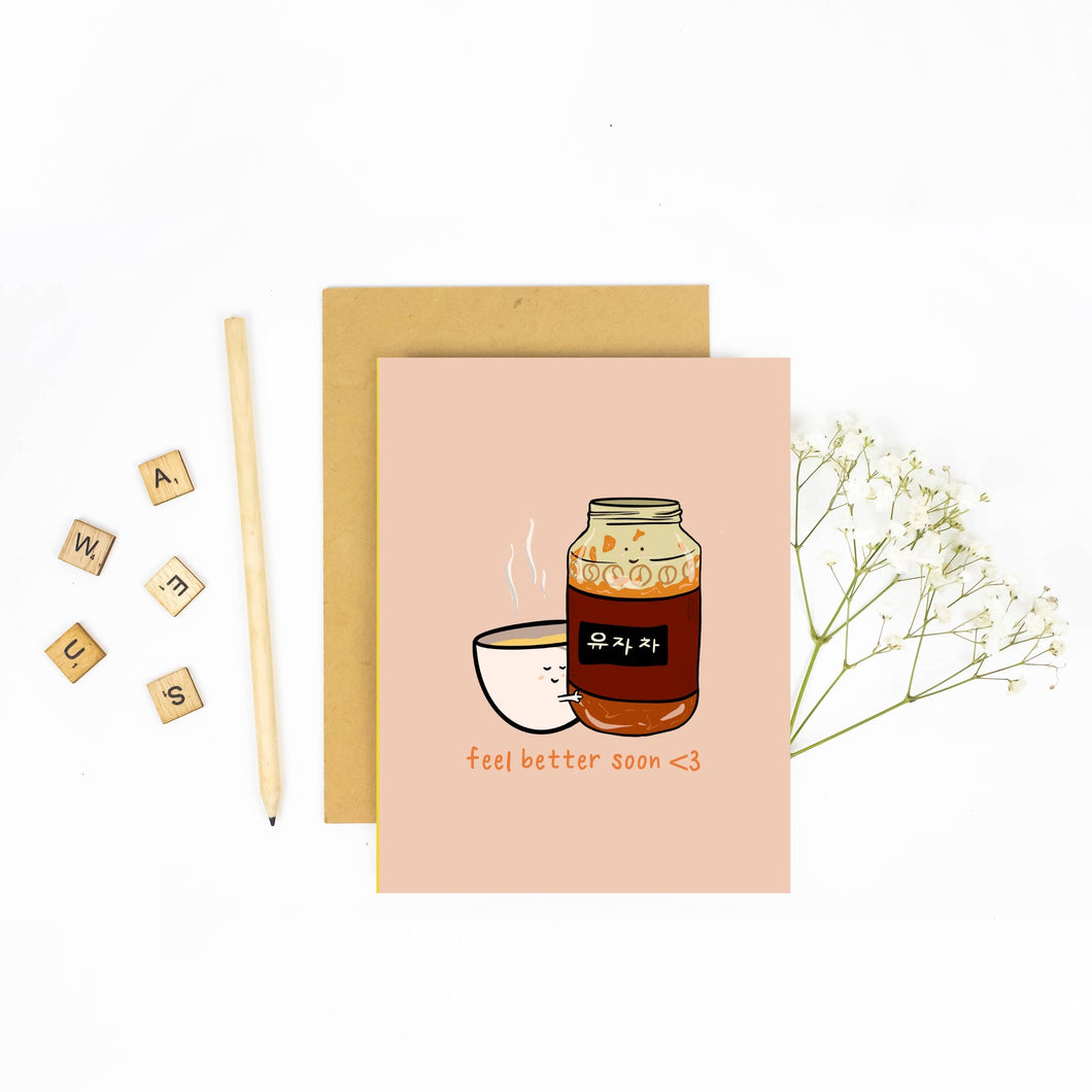 Feel Better Soon - Yuzu Tea - Sympathy Card | Milky & Co. Studios (AZ)