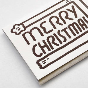 Merry Christmas Turning Star Letterpress Holiday Card | Oitama (CA)
