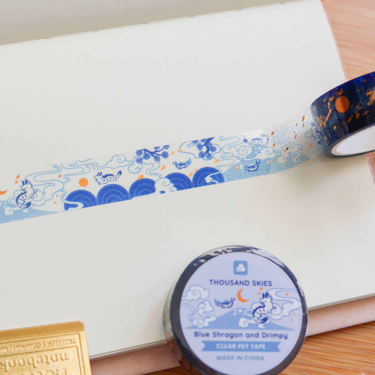 Blue Shragon and Drimpy foil PET tape by Thousand Skies, alternate view 11