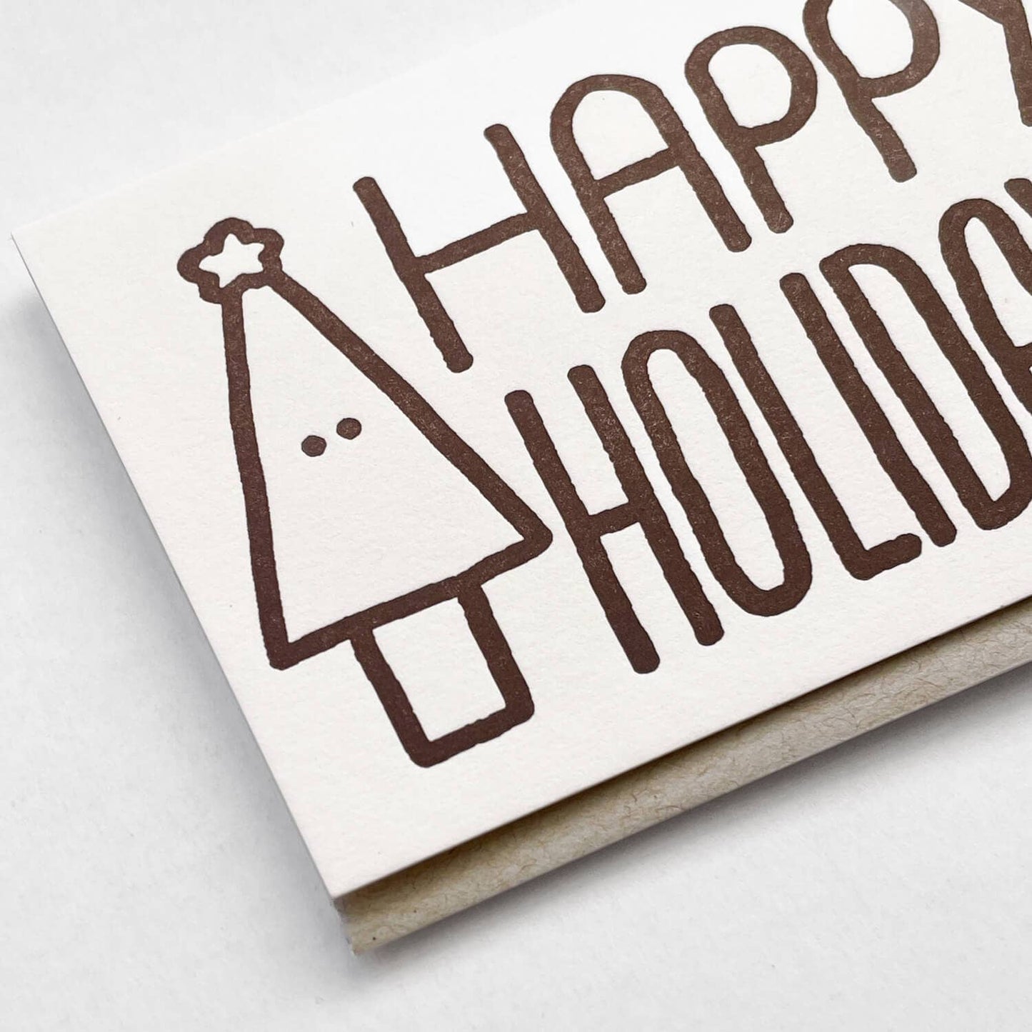Happy Holidays Fir Tree Letterpress Card | Oitama (CA)