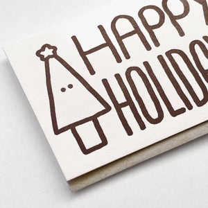 Happy Holidays Fir Tree Letterpress Card | Oitama (CA)