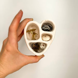 Mini Cement Heart of Inspiration | White | The Minimalist Ceramist (CA)